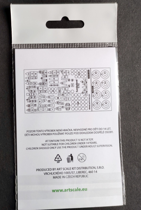 ASK (Art Scale Kits) - 1/72 Sunderland Mk.I, Mk.II, Mk.III one-sided painting mask 