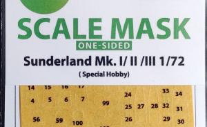 Bausatz: 1/72 Sunderland Mk.I, Mk.II, Mk.III one-sided painting mask 