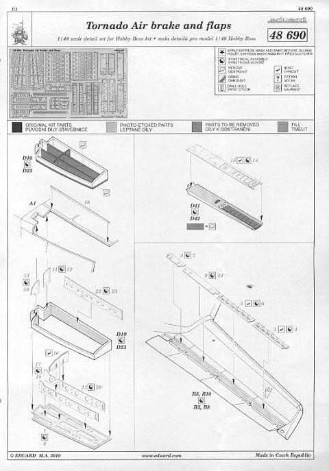 Eduard Ätzteile - Tornado Air brake and flaps