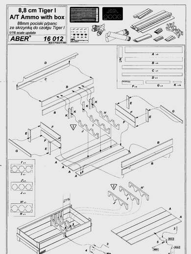 Aber - 8,8cm Tiger I A/T Ammo with box