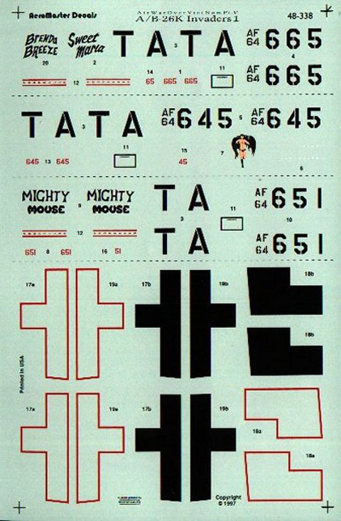 Aeromaster Decals - Air War over Vietnam Pt. V: A/B-26 K Invaders Pt 1