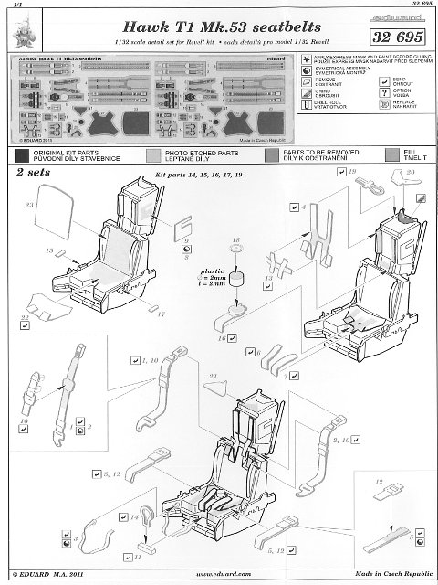 Eduard Ätzteile - Hawk T1 Mk.53 Seatbelts