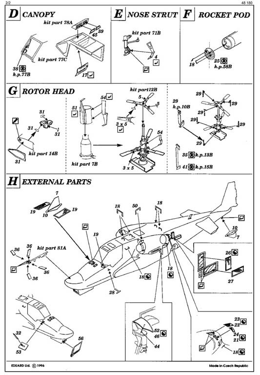 Eduard Ätzteile - Ka-50 Hokum