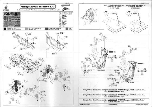 Eduard Ätzteile - Mirage 2000D interior S.A. ZOOM