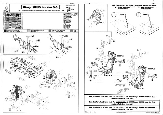 Eduard Ätzteile - Mirage 2000N interior S.A. ZOOM