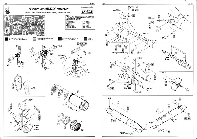 Eduard Ätzteile - Mirage 2000 B/D/N exterior