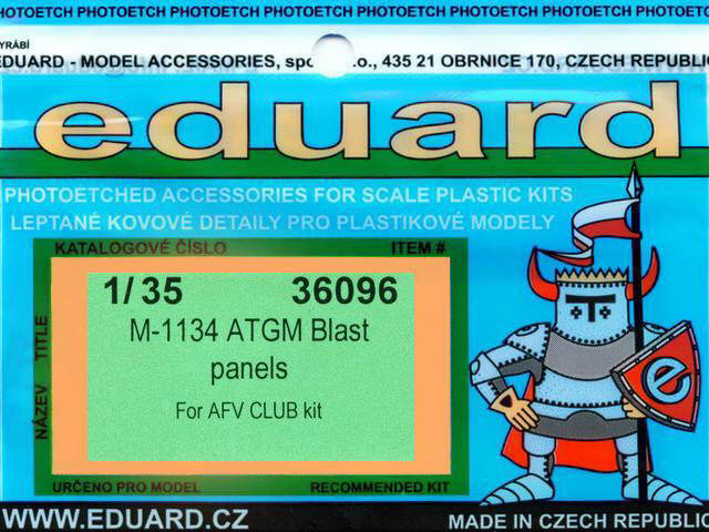 Eduard Ätzteile - M-1134 ATGM Blast panels