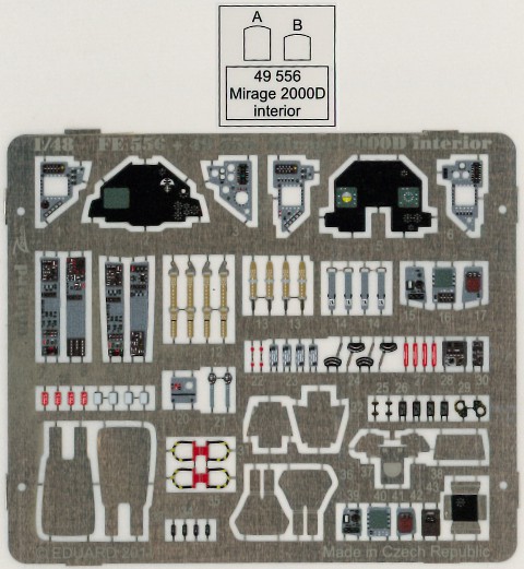 Eduard Ätzteile - Mirage 2000D interior S.A.