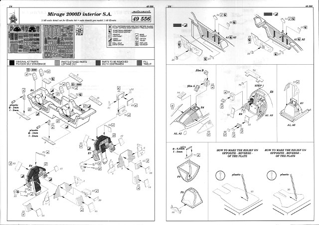 Eduard Ätzteile - Mirage 2000D interior S.A.