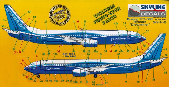 Skyline Models - Boeing 737-800 Ryanair "Dreamliner"