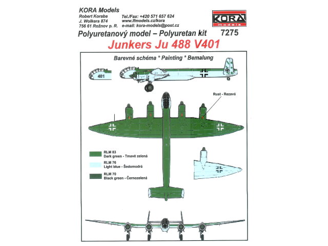 Kora Models - Junkers Ju 488 V-401
