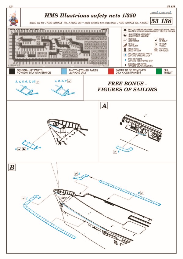 Eduard Ätzteile - HMS Illustrious safety nets