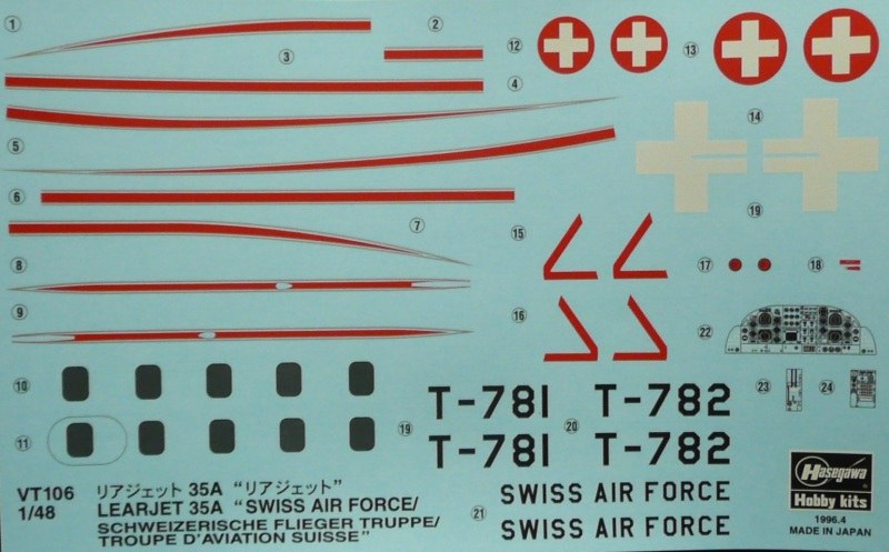 Hasegawa - Learjet 35A Swiss Air Force