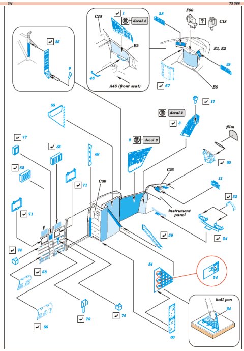 Eduard Ätzteile - Mi-24V Hind E interior S.A.