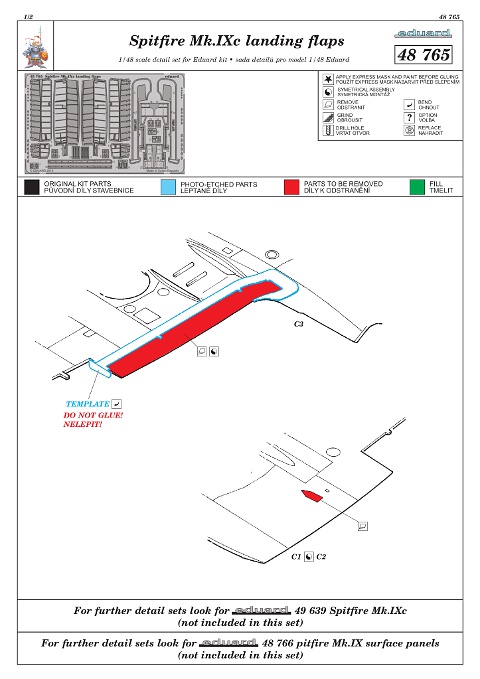 Eduard Ätzteile - Spitfire Mk.IXc landing flaps