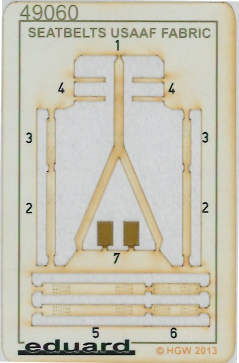 Eduard Ätzteile - Seatbelts USAAF FABRIC