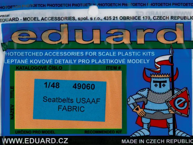 Eduard Ätzteile - Seatbelts USAAF FABRIC