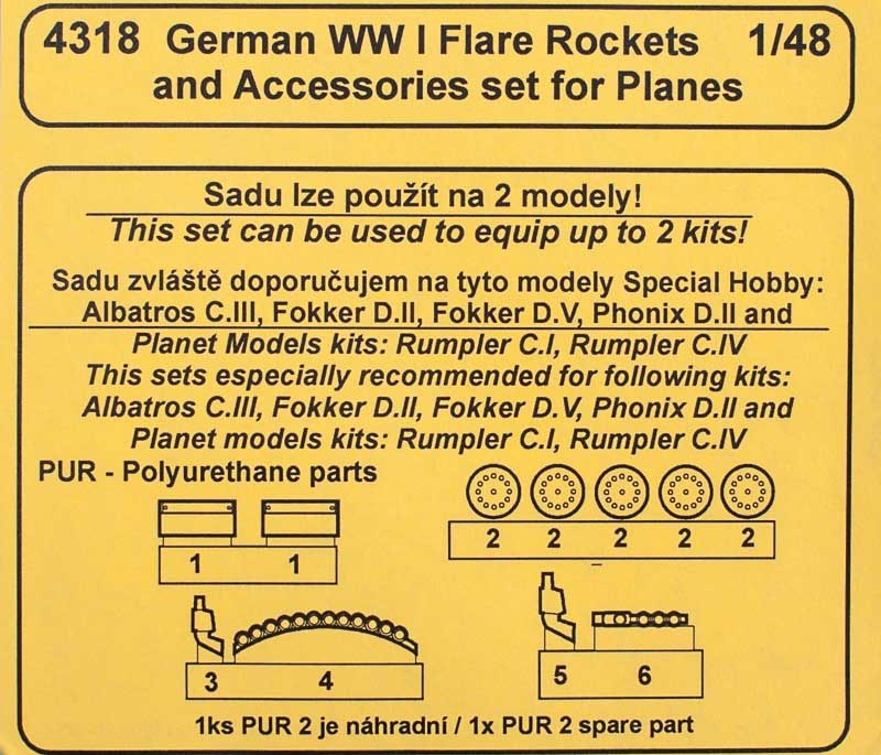 CMK - German WWI Flare Rockets and Accessories set for Planes