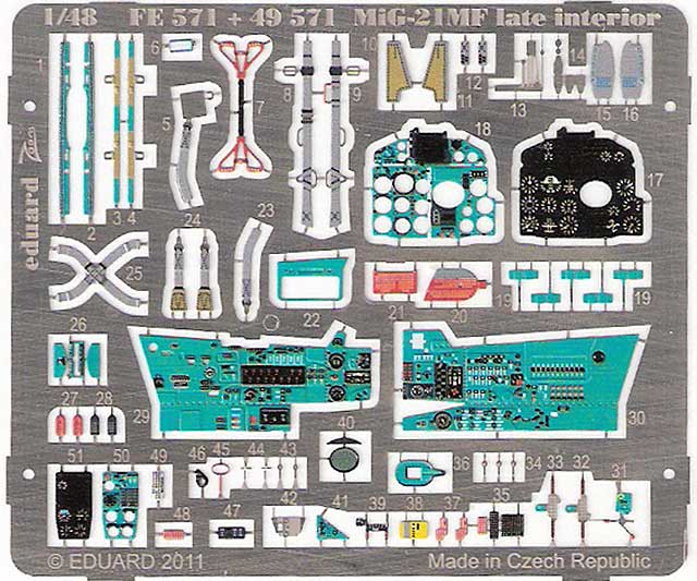 Eduard Ätzteile - MiG-21MF late interior