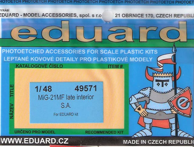 Eduard Ätzteile - MiG-21MF late interior