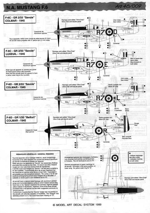 Model Art - N.A. Mustang F.6 & F-84G