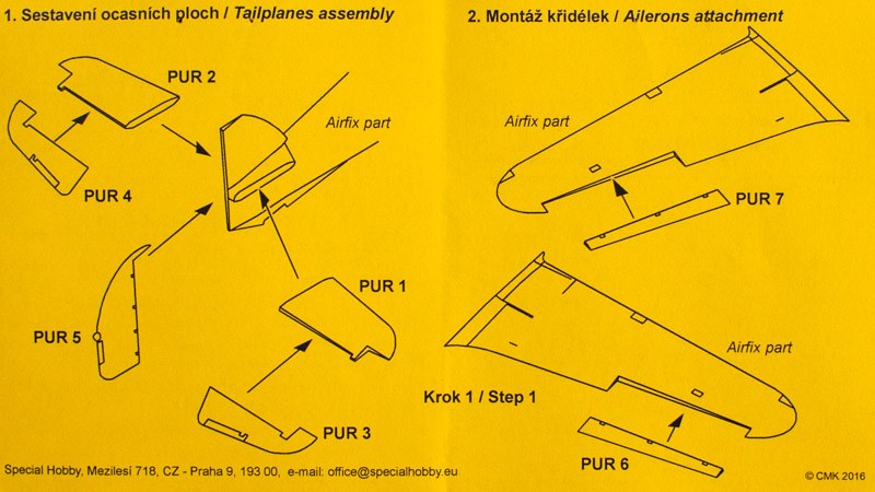 CMK - Hawker Hurricane Mk.I Control Surfaces Set