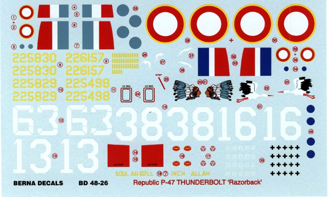 Berna Decals - Republic P-47D Thunderbolt 