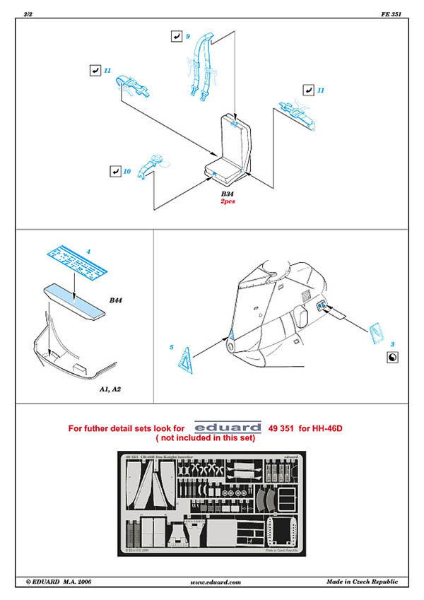 Eduard Ätzteile - CH-46D Sea Knight Interior Zoom