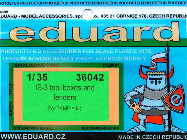 Eduard Ätzteile - JS-3 tool boxes and fenders