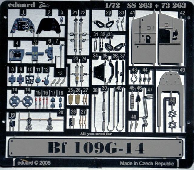 Eduard Ätzteile - Bf 109G-14