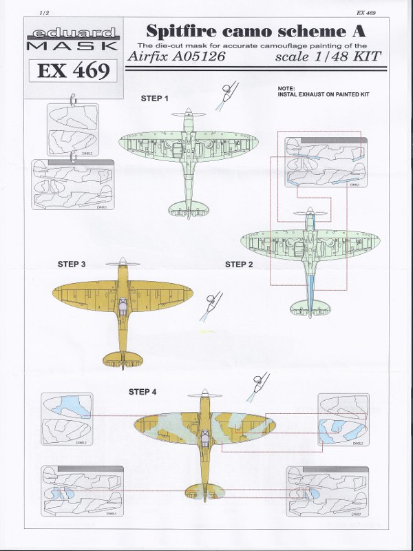 Eduard Mask - Spitfire Camo Scheme A