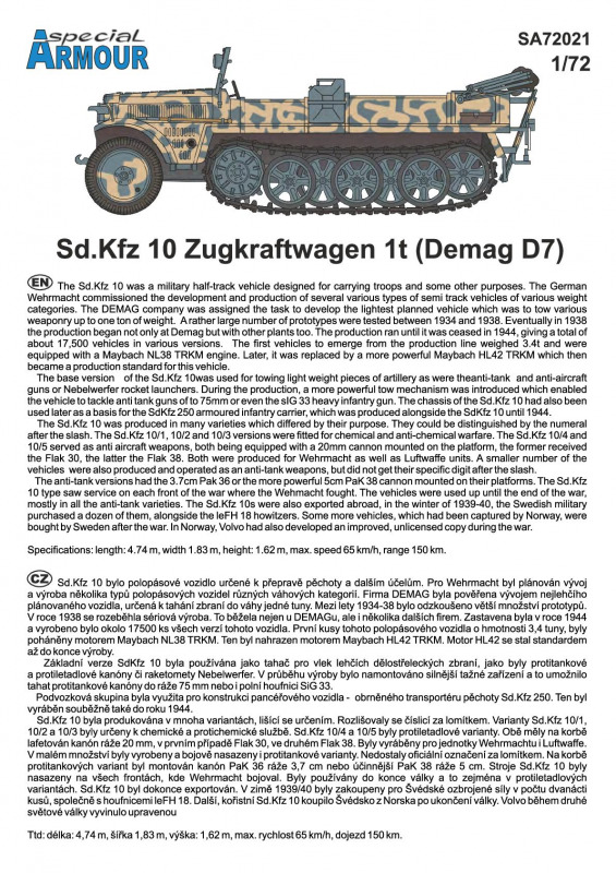 Sd.Kfz 10 Zugkraftwagen 1t
