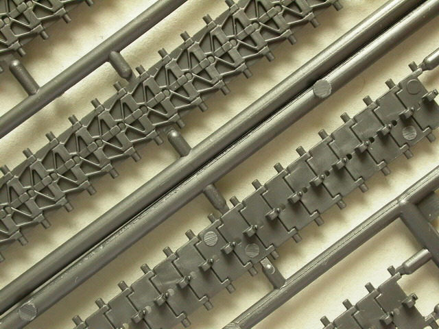 Detail der in Segmente unterteilten Antriebsketten aus Spritzguß 