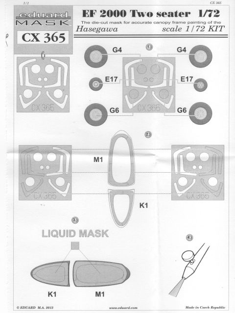 Eduard Mask - EF 2000 Two seater