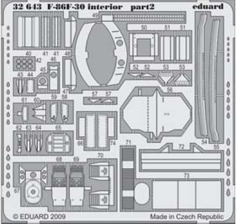 Eduard Ätzteile - F-86F-30 Interior Self Adhesive