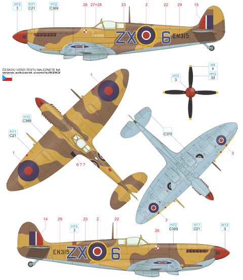 Eduard Bausätze - Spitfire Mk.IXc early version Profipack