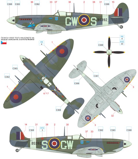 Eduard Bausätze - Spitfire Mk.IXc early version Profipack