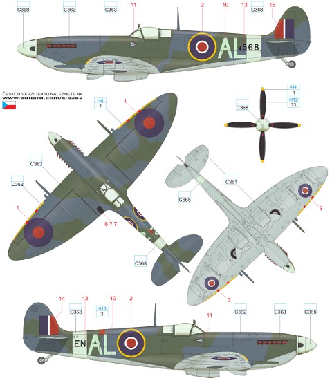 Eduard Bausätze - Spitfire Mk.IXc early version Profipack