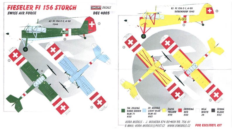 Kora Models - Fieseler Fi 156 Storch Swiss Air Force