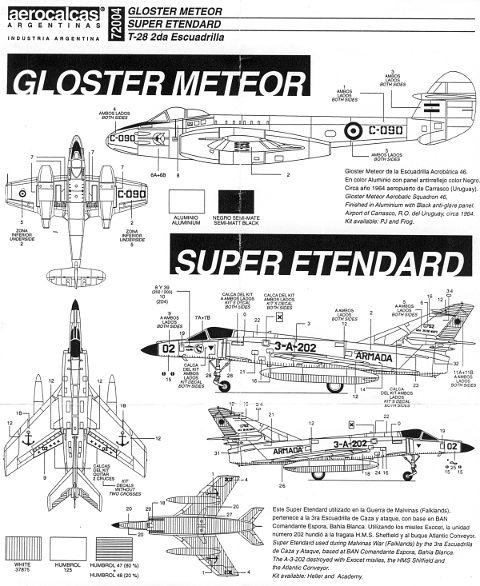 Aerocalcas - Meteor / Super Etendard / T-28 2da Escadrilla