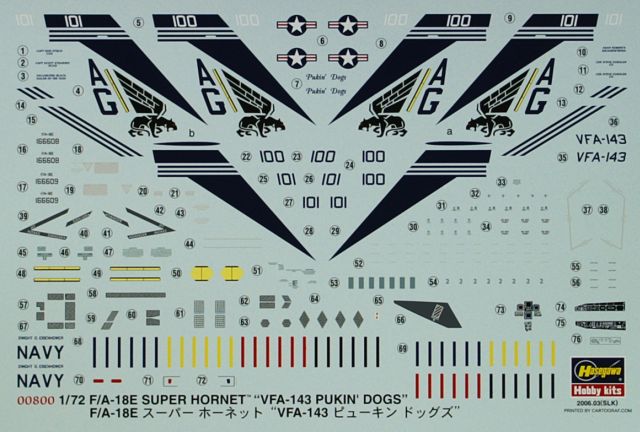 Hasegawa - F/A-18E Super Hornet "VFA-143 Pukin Dogs"