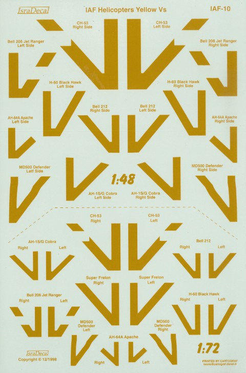 Isra Decal - IAF Yellow Helicopter V