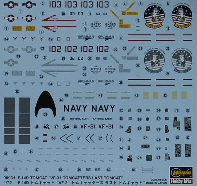 Hasegawa - F-14D Tomcat 'VF-31 Tomcatters last Tomcat'