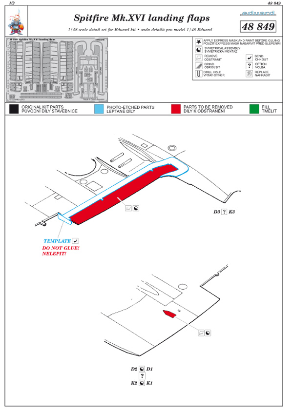 Eduard Ätzteile - Spitfire Mk.XVI landing flaps