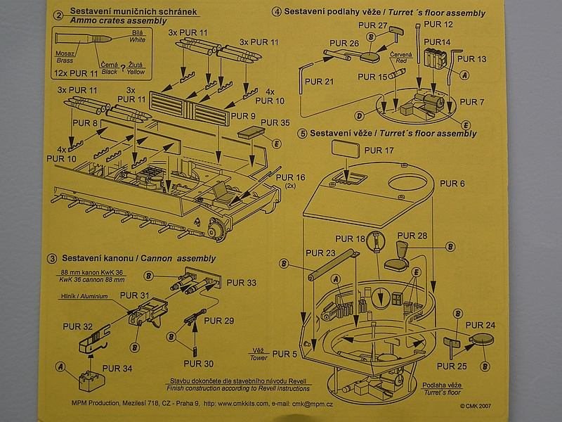 CMK - Tiger I Late Version Interior Set for Revell