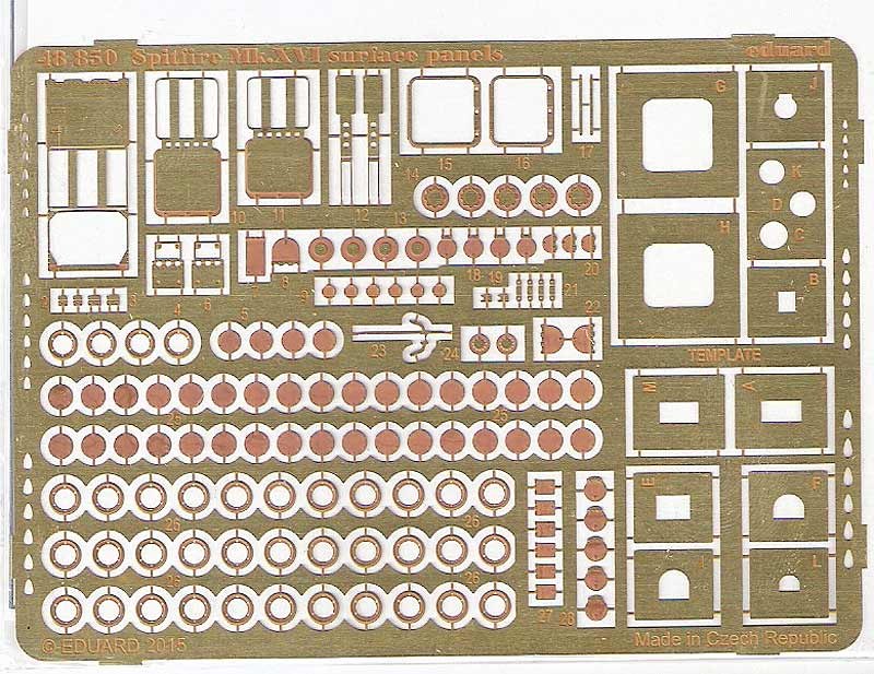 Eduard Ätzteile - Spitfire Mk.XVI surface panels