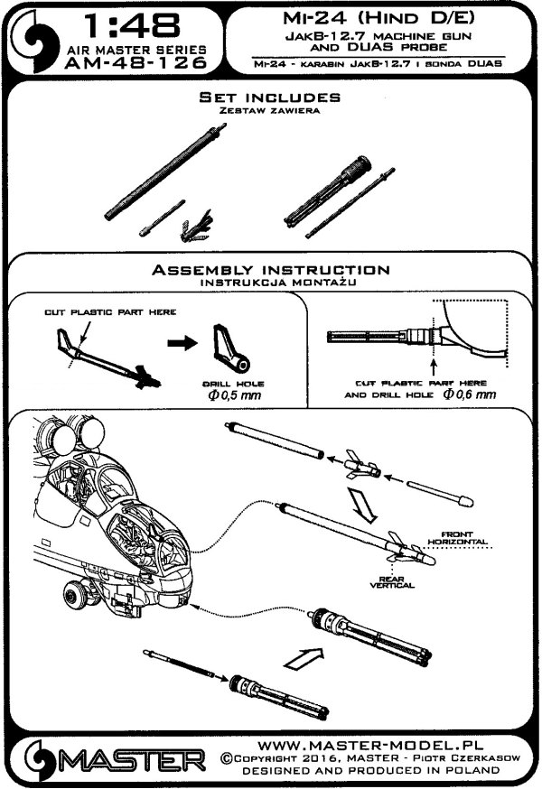 MASTER - Mi-24 (Hind D/E) JakB-12.7 machine gun and DUAS probe