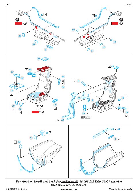 Eduard Ätzteile - IAI Kfir C2 interior S.A.