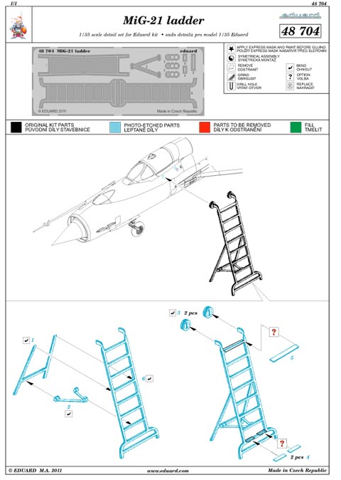 Eduard Ätzteile - MiG-21 ladder