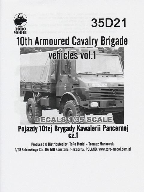 TORO Model - 10th Armoured Cavalry Brigade vehicles Vol.1